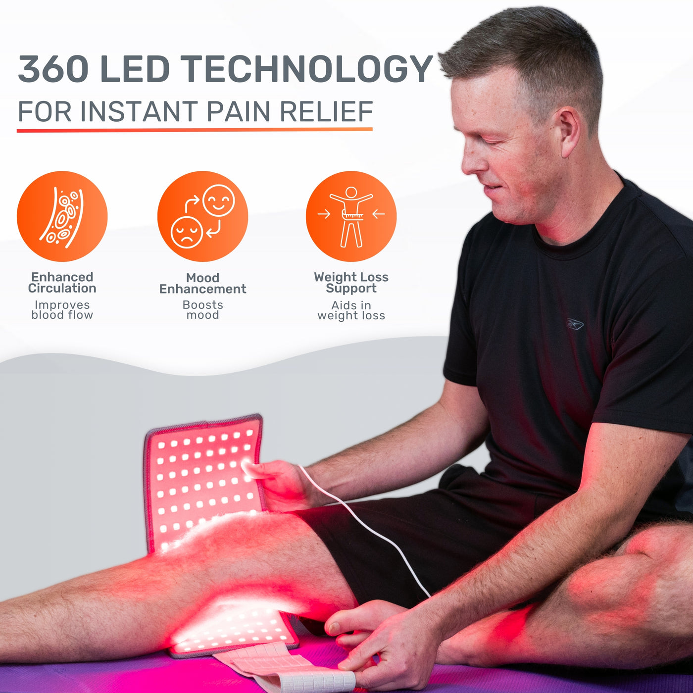 LOOKEE® HealGlow™ Pro Medical Infrared & Red Light Therapy Belt | LED & Infrared Light Therapy Wrap for Pain Relief