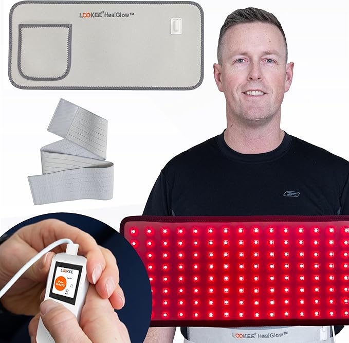 LOOKEE® HealGlow™ Pro Programmable Medical Infrared & Red Light Therapy Belt for Pain Relief