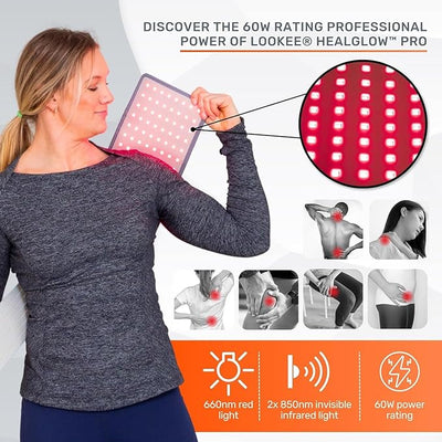 LOOKEE® HealGlow™ Pro Programmable Medical Infrared & Red Light Therapy Belt for Pain Relief
