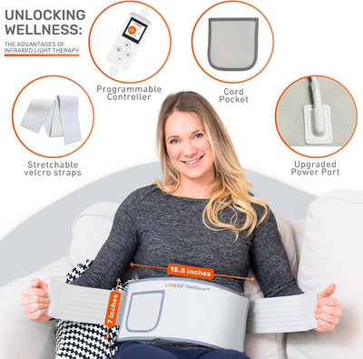 LOOKEE® HealGlow™ Pro Programmable Medical Infrared & Red Light Therapy Belt for Pain Relief