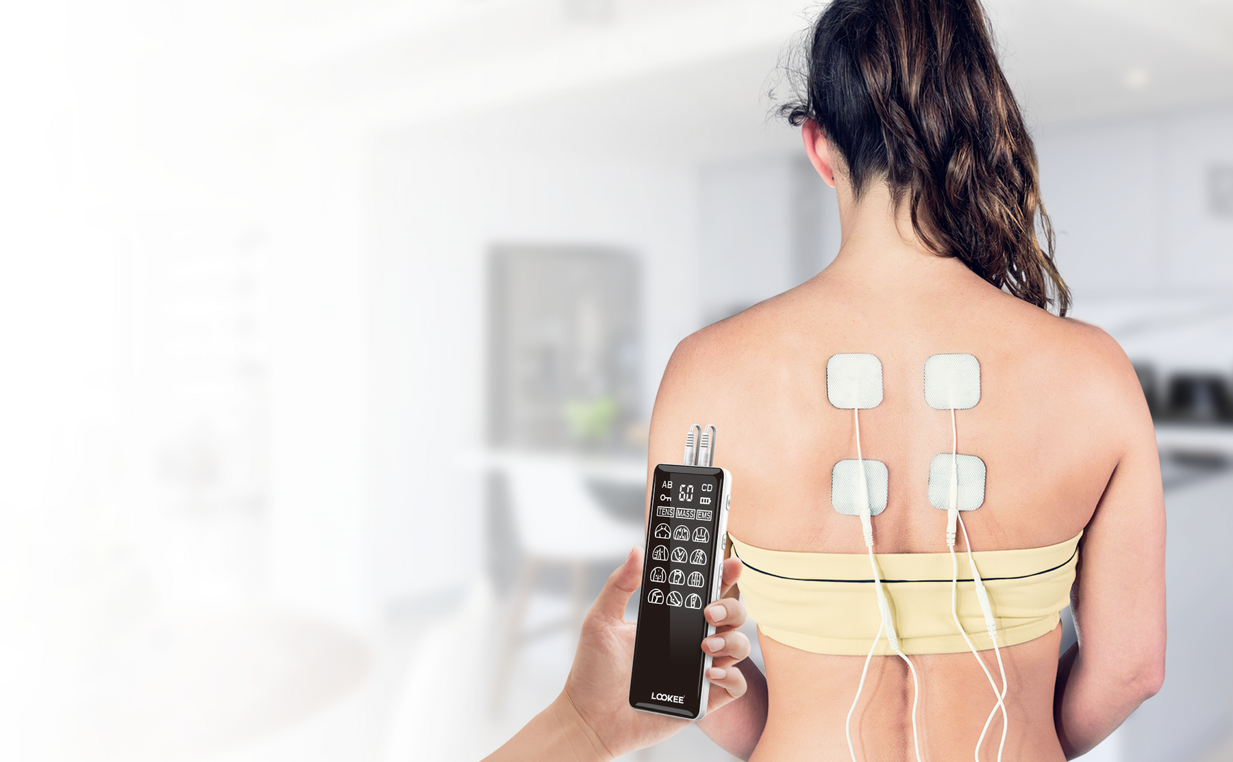 LOOKEE® LK113 Premium LED 4-Channel TENS Unit EMS Massage Muscle Stimu –  LOOKEETech