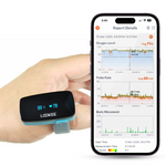 LOOKEE® Ring Sleep Oxygen Monitor with Vibration Reminder for Low O2 | Continuous Ring Pulse Oximeter Tracks Blood Oxygen Level and Heart Rate