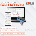 LOOKEE® Ring-Pro Sleep Oxygen Monitor with PC & Mobile Apps | Vibration Reminder for Low O2 | Continuous Pulse Oximeter Tracks O2 Level & Heart Rate