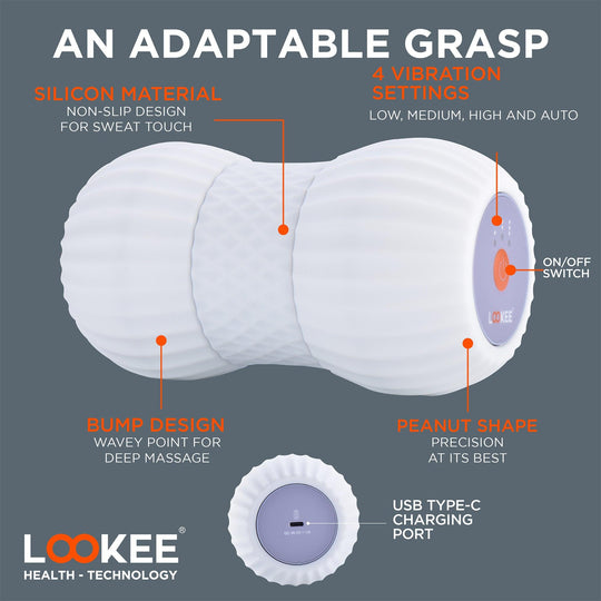 analdildo klein LOOKEE® FlexiTwist™ A10 Vibrating Massage Roller | Massager Peanut Ball