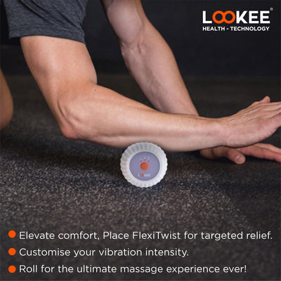 LOOKEE® FlexiTwist™ A10 Vibrating Massage Roller | Massager Peanut Ball - Vibration Roller, Muscle Roller for Deep Tissue Massage and Muscle Recovery