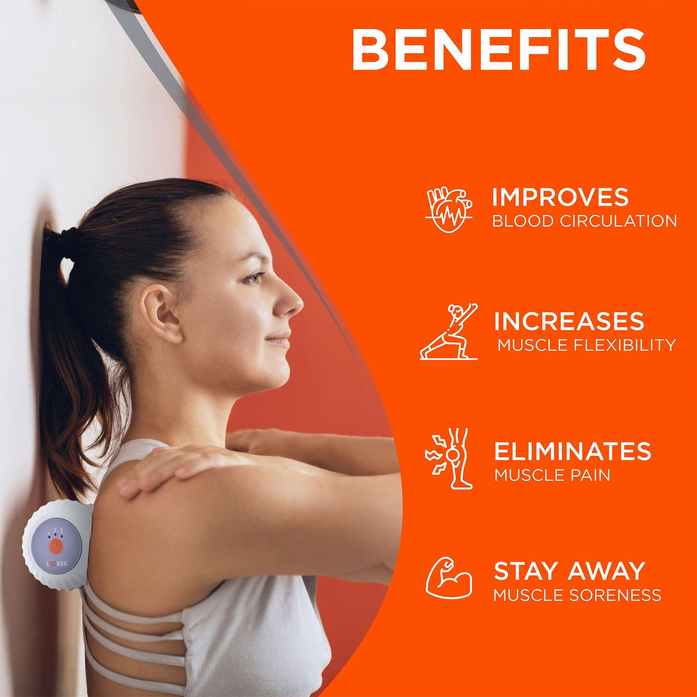 LOOKEE FlexiTwist A10 Vibrating Massage Roller | Massager Peanut Ball - Vibration Roller, Muscle Roller for Deep Tissue Massage and Muscle Recovery LOOKEE FlexiTwist A10 Vibrating Massage Roller | Massager Peanut Ball - Vibration Roller, Muscle Roller for Deep Tissue Massage and Muscle Recovery