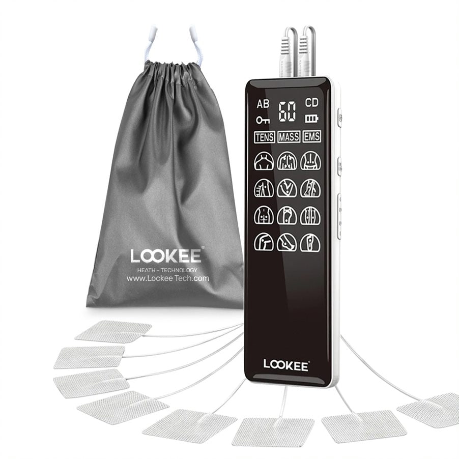LOOKEE® LK113 Premium LED 4-Channel TENS Unit EMS Massage Muscle