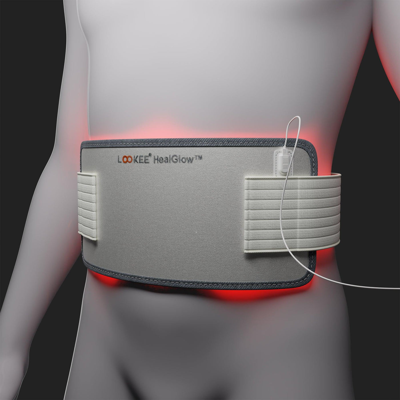 LOOKEE LED Tens Unit EMS Muscle Stimulator with Red Light Therapy for Pain Relief