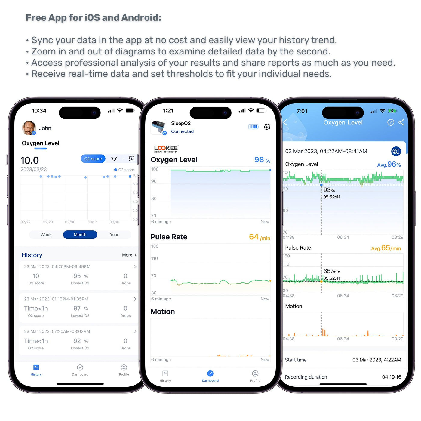 LOOKEE® Ring Sleep Oxygen Monitor | Free App for iOS and Android