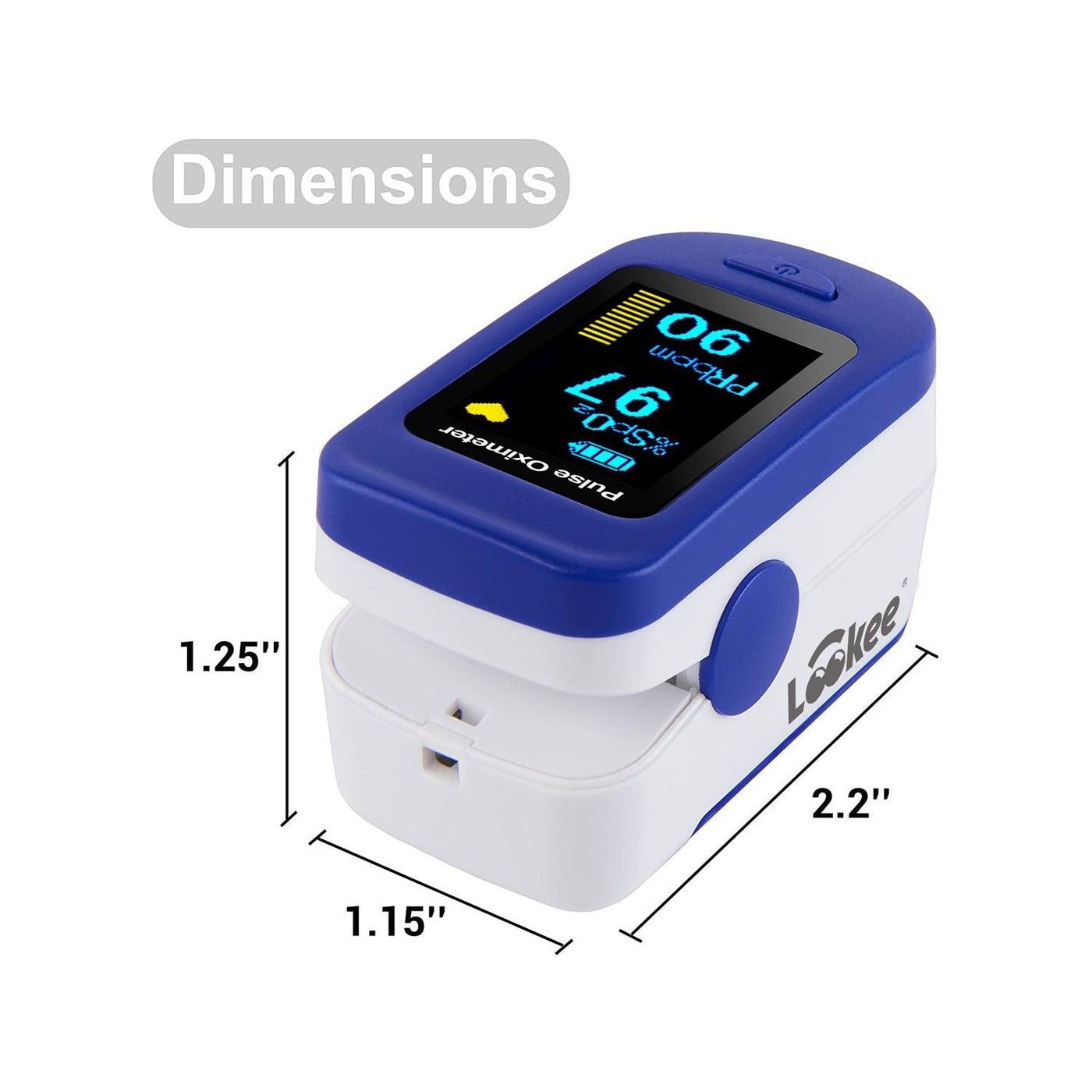 LOOKEE® Fingertip Pulse Oximeter with Plethysmograph