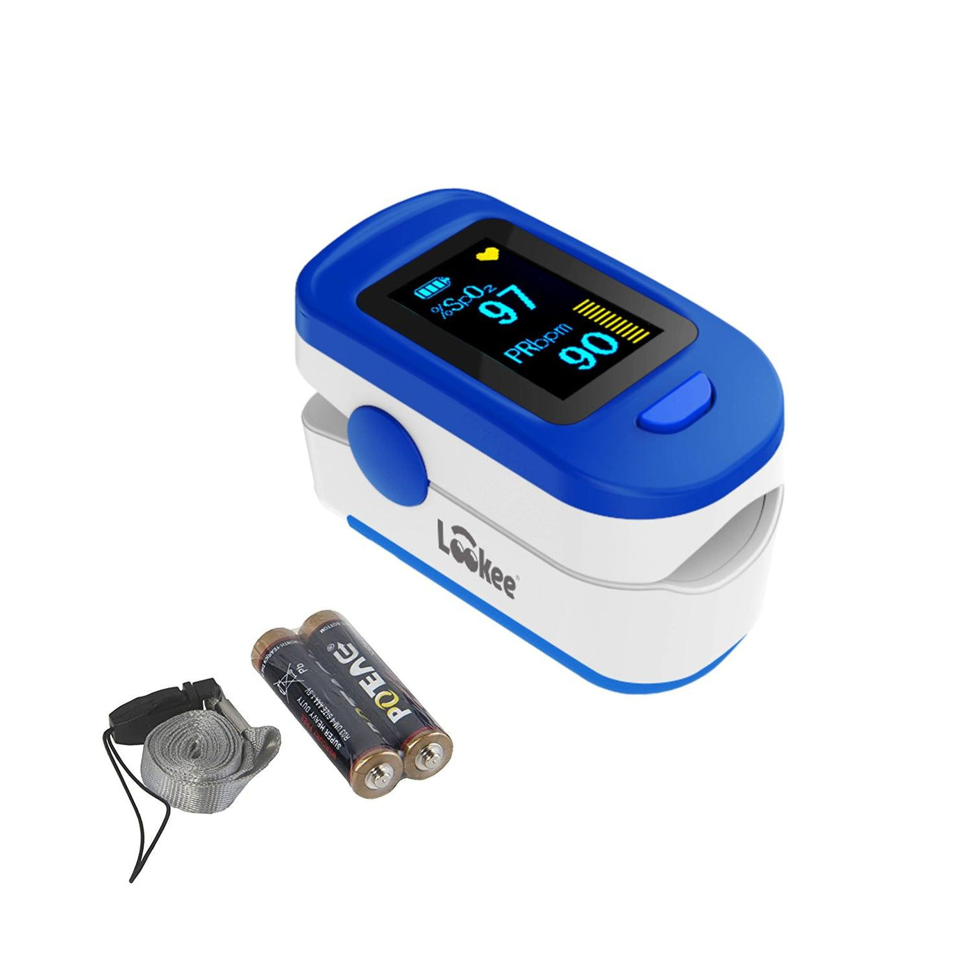 LOOKEE® Fingertip Pulse Oximeter with Plethysmograph