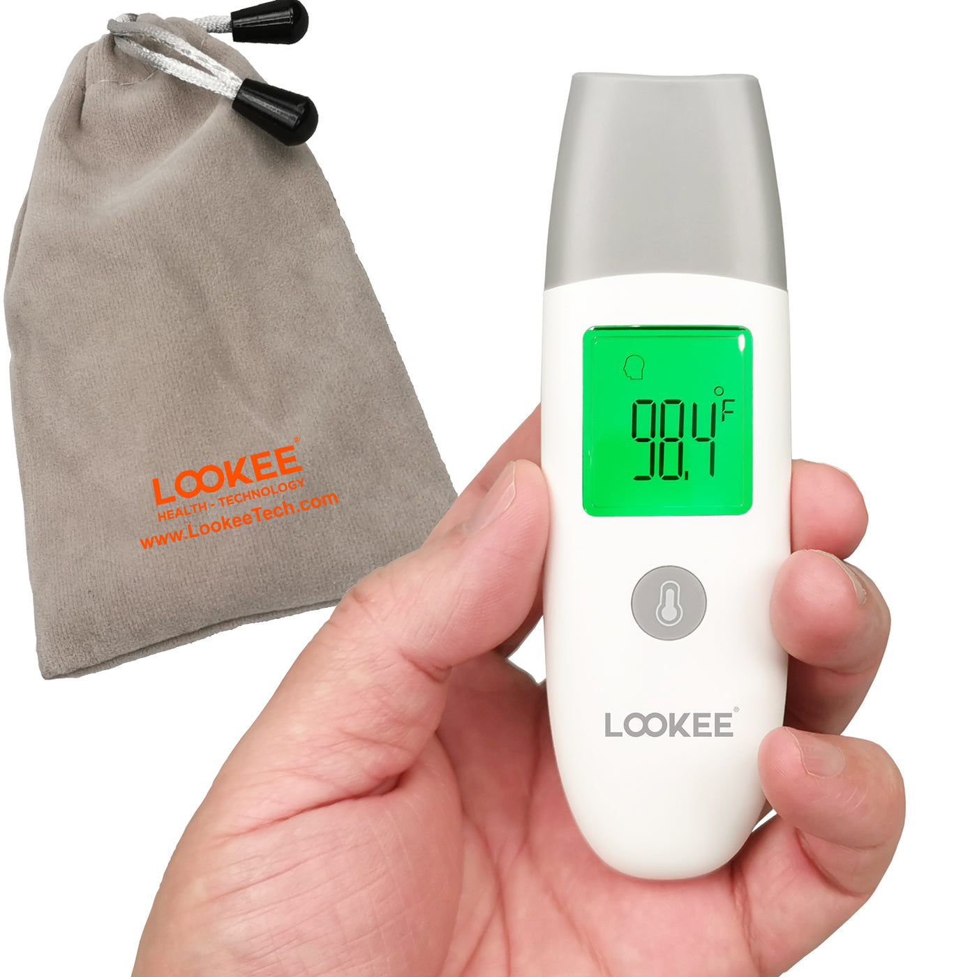 Touchless Forehead Thermometer for Fever, No Contact Infrared Digital Thermometer for Adults and Kids, Contactless Smart Temperature Gun, Size: One
