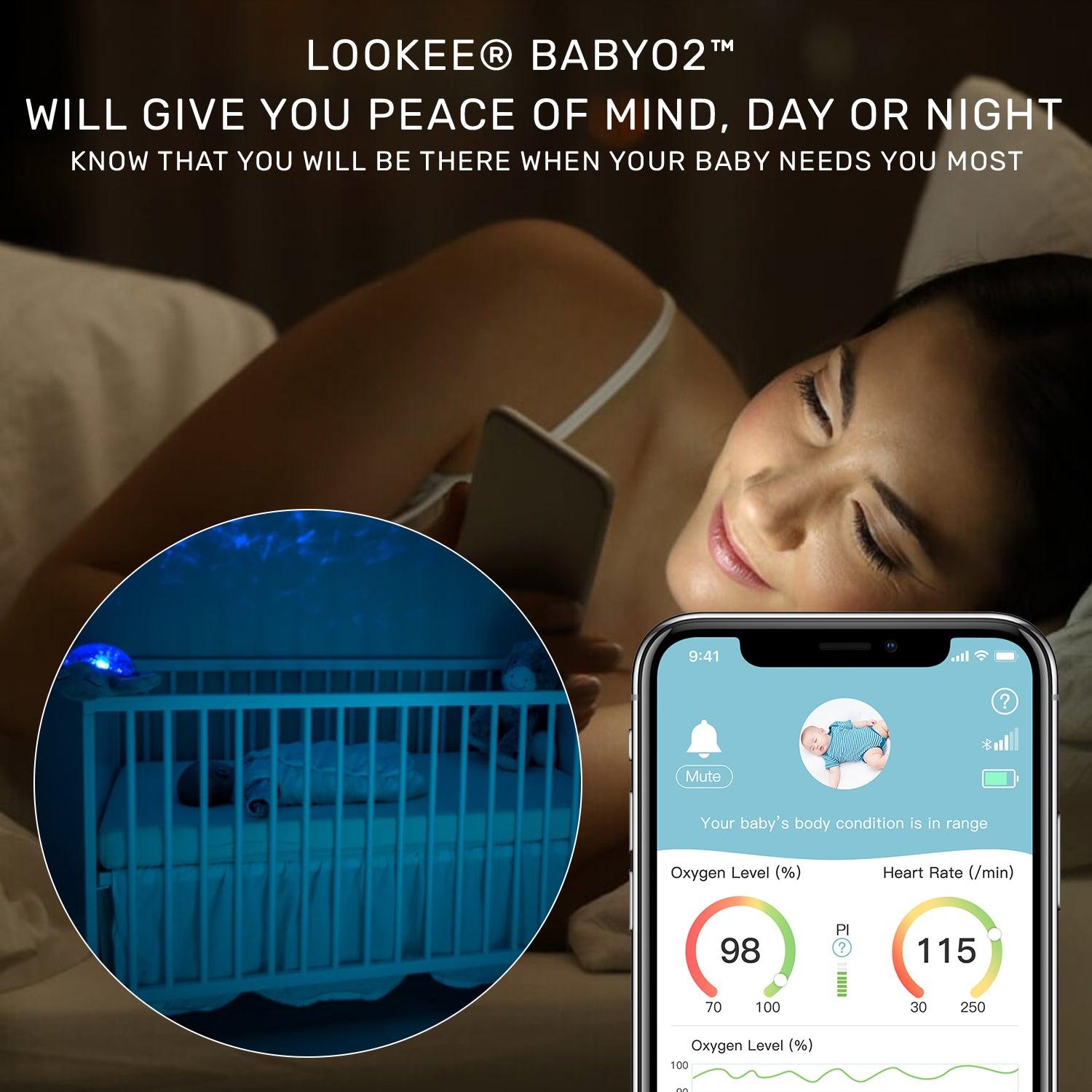 LOOKEE® BabyO2™ Baby Oxygen Monitor with Audio Alarm and App ...