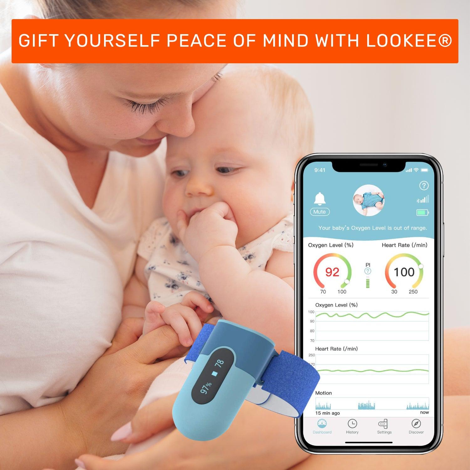 LOOKEE® BabyO2™ Baby Oxygen Monitor with Audio Alarm and App ...