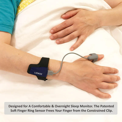 LOOKEE® Wrist Sleep Oxygen Monitor with Vibration Alarm for Sleep Events & Low O2 | Overnight Pulse Oximeter Tracks Blood Oxygen Level and Heart Rate