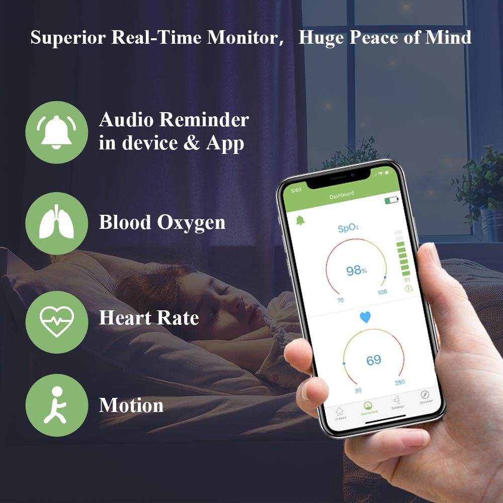LOOKEE® Smart KidsO2™ Sleep & Activity Oxygen Monitor key features and benefits