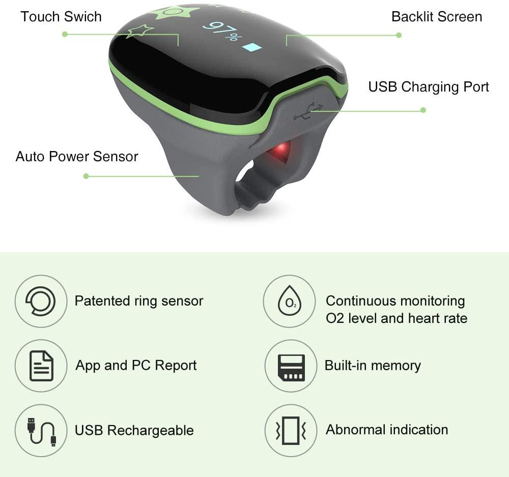 BABYL THE O2 LIVE VIEWING TEE サイズXL Wellue KidsO2 Children Blood Oxygen Monitor. Audio Alarm in