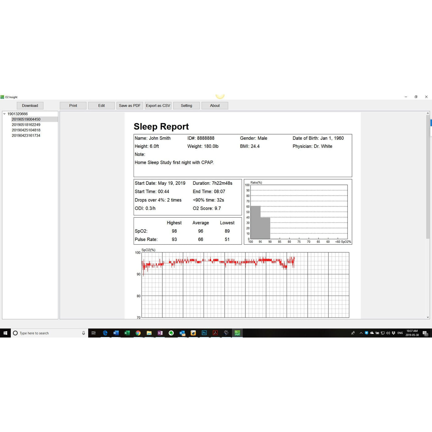 Professional Version Upgrade Package for Lookee® Ring Sleep Monitor, Including PC Software (windows only) and PC Data Cable - Lookee Tech