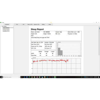 Professional Version Upgrade Package for Lookee® Ring Sleep Monitor, Including PC Software (windows only) and PC Data Cable - Lookee Tech