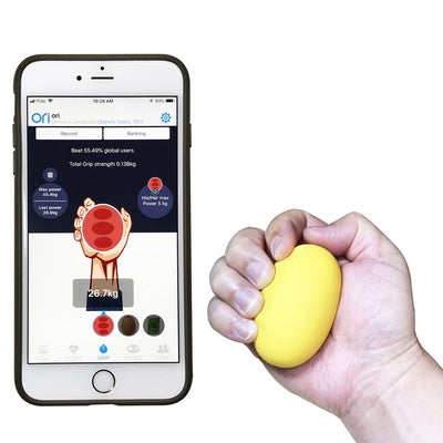 Lookee® Smart Ball - Hand Exerciser Grip Strengthener & Trainer with App & Battle Games to Compete Online With Friends or People From The World. - Lookee Tech