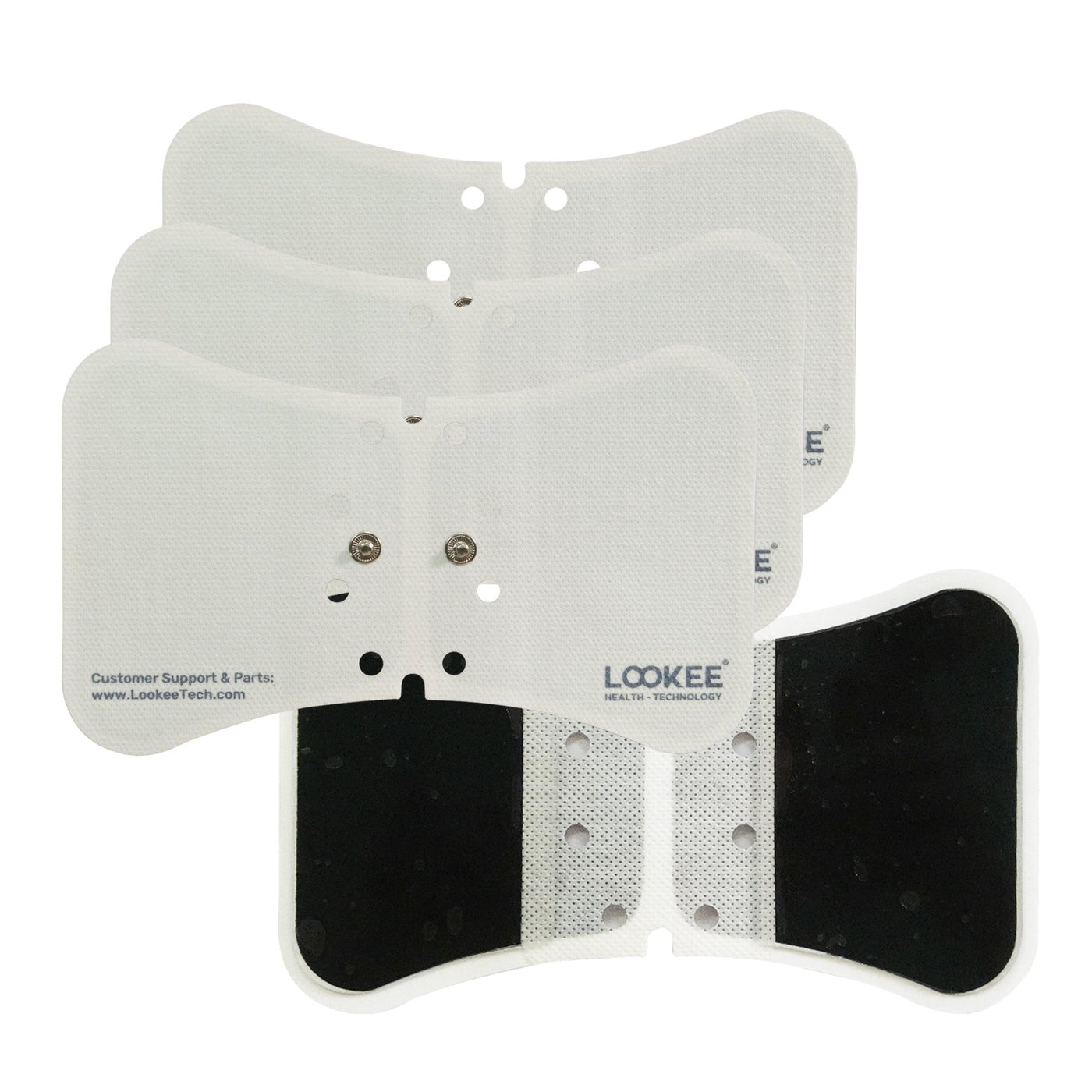 Replacement Tens Pads for LOOKEE LED Tens Unit - 1 Pack of 3 Pads